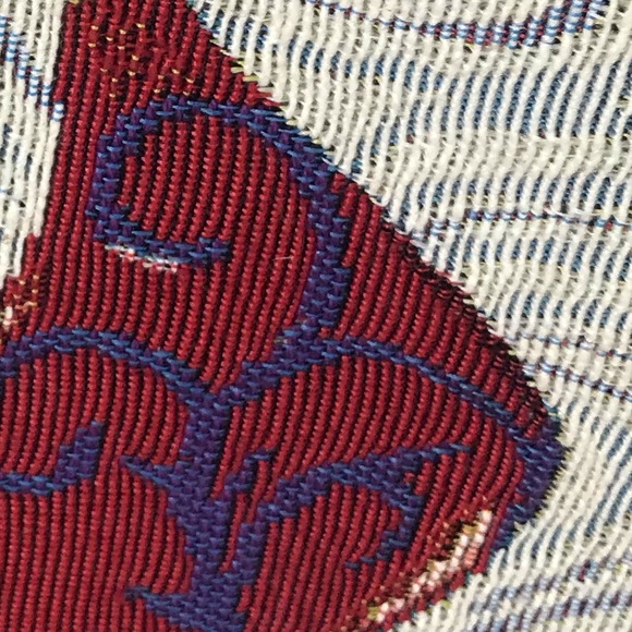 Ivory Purple and Red Hat Purse and Shoes Design Tapestry Canvas Tote Bag - Picture 9 of 12